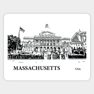 Massachusetts State USA Magnet